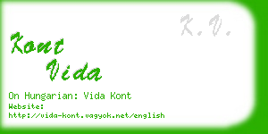 kont vida business card